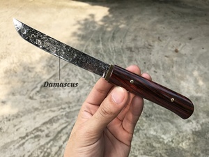 Couteaux de survie Bowie à lame fixe en bois de rose, fabriqués à la main au Japon, en acier VG10, avec étui en bois, <span class=keywords><strong>couteau</strong></span> de chasse samouraï, OEM - Product Image 3