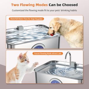 Bomba alimentadora de agua <span class=keywords><strong>para</strong></span> mascotas de <span class=keywords><strong>acero</strong></span> <span class=keywords><strong>inoxidable</strong></span> de 12L personalizable, bebedero grande <span class=keywords><strong>para</strong></span> gatos y <span class=keywords><strong>perros</strong></span>, producto <span class=keywords><strong>para</strong></span> mascotas con carga - Product Image 5