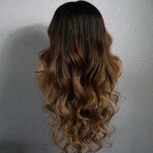Ombre Highlight Body Wave perruque de cheveux humains 26 pouces HD Lace Front perruques sans colle pour les femmes Look naturel pleine densité tendance - Product Image 4