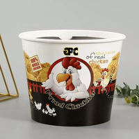 Tasses en papier de qualité alimentaire personnalisées de 85 Oz, seaux, bols, baignoires pour l'emballage de snacks en Popcorn