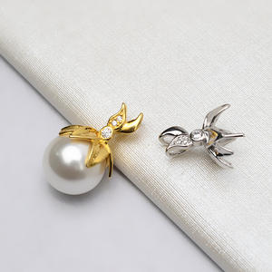 จี้เงินแท้ S925 รูปทรงฮู้ดสำหรับผู้หญิง ใส่ไข่มุกขนาด 12-13 มม. อุปกรณ์ DIY สำหรับทำเครื่องประดับ รุ่น 741 อะไหล่และอุปกรณ์ทำเครื่องประดับ - Product Image 2