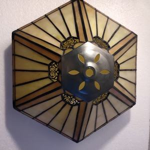 โคมไฟตั้งโต๊ะกระจกสีสไตล์เรโทรขนาด 12 นิ้ว งานแฮนด์เมด สำหรับห้องนั่งเล่น ห้องนอน โคมไฟระย้า โคมไฟห้อย - Product Image 6