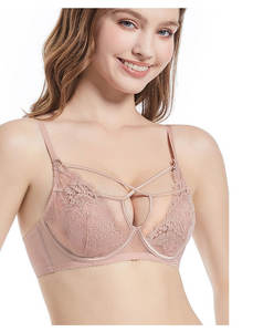 Ensemble de lingerie sexy en dentelle et résille, soutien-gorge push-up fin rembourré et culotte pour femme - Product Image 6