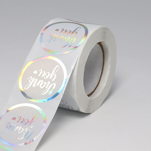 Autocollants ronds imprimés avec logo de marque, en vinyle brillant, étiquettes imperméables avec estampage à chaud en feuille d'or - Product Image 4