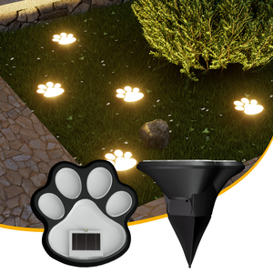Lampe solaire LED pour pelouse, simulation patte de chien, à enfouir, étanche, pour extérieur, jardin, cour, décorative - Product Image 1