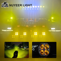 NUYEER 3 pouces Mini lampe de travail LED carré jaune blanc projecteur de moto 4x4 tout-terrain antibrouillard pour voitures SUV 12V 24V automobile