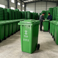 Conteneur de rangement extérieur pour poubelles à roulettes, bac de recyclage en plastique, corbeille à déchets