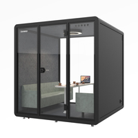 Cabine d'intérieur étanche 35db, bureau acoustique pour téléphone portable, personnalisable, stand de gymnastique, ouvert, zone publique