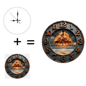Round Wooden <b>Wall</b> <b>Clock</b> 25cm Rustic <b>Silent</b> Farmhouse Living Room Bedroom <b>Clock</b> - Product Image 6