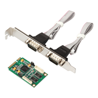 Tarjeta Mini PCIe a RS232 Industrial Exar XR17V352, Adaptador de Expansión Serial de 2 Puertos DB9, Controlador COM para Automatización POS IPC