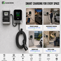 Station de recharge pour véhicules électriques GANCRON OEM Type 2 AC 11kW 16A 400V triphasée murale avec WiFi pour usage domestique