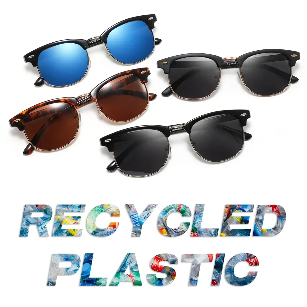 2024 Neuheit Mode Federscharnier TAC polarisiertes Recycling-Skateboard Holz-Sonnenbrille