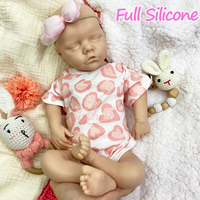 Poupées Reborn en Silicone Intégral de 17 Pouces Personnalisables (ODM) pour Filles, Non Peintes et Vides, Idéales pour la Création Artistique DIY et l'Application de Logo de Marque Personnalisé