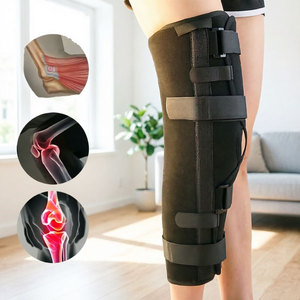 Immobilizzatore per <span class=keywords><strong>Ginocchio</strong></span> Antiscivolo HKJD con Design ad Apertura Rotulare per la Cura di Distorsioni Ligamentali e Dislocazioni Articolari - Product Image 1