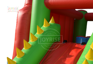 Château gonflable commercial en promotion pour enfants, maison de rebond avec toboggan sur <span class=keywords><strong>le</strong></span> thème des animaux de la savane - Product Image 6