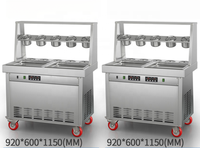 Hete Aanbieding Dubbele Enkele Pan Mini Gefrituurde Yoghurtmachine Huishoudelijke Gefrituurde IJsmachine