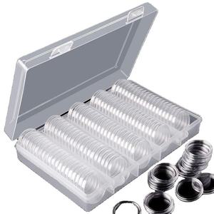 Bulk Transparent Acrylic Custom Logo Coin Capsule Holder Dustproof Storage <b>Box</b> for Coin <b>Collection</b> - Product Image 6