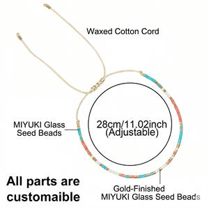 Bracelets Resoul Boho faits main en perles tissées, colorés, avec breloques <span class=keywords><strong>Miyuki</strong></span>, œil porte-bonheur et étoile en cristal, empilables, pour femme, collection été - Product Image 5