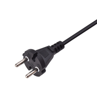 Cordon d'alimentation CA européen VDE à 2 broches 220~250V, prise UK 16A noire en gros avec borne spéciale pour appareils électroménagers