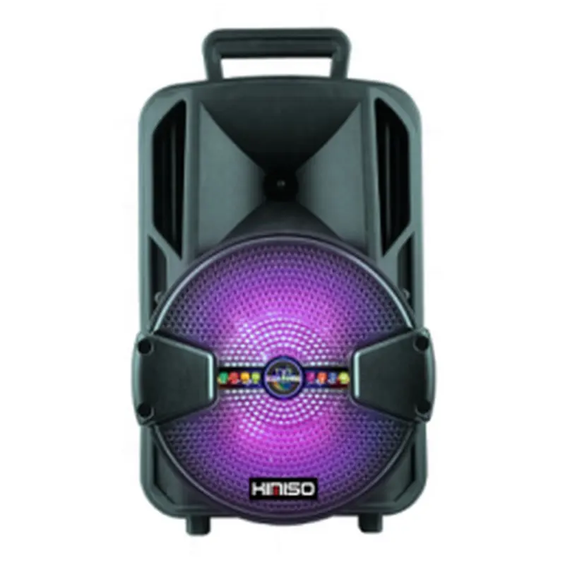 KS-M1-altavoz inalámbrico portátil con carrito, 8 pulgadas, 20w, con luz LED, novedad