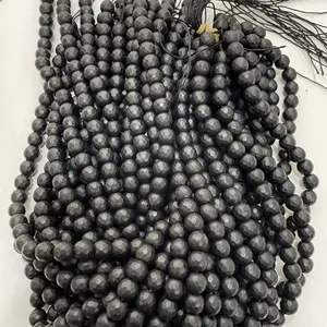 Wholesale Loose <strong>Beads</strong> 6/8/10mm Natural Stone Faceted Matt Black <strong>Agates</strong> for Jewelry Making - Product Image 3