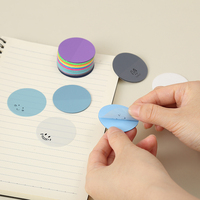 1pcs 4.2*4.2cm Notes autocollantes transparentes pour l'étude Petit design amusant Matériau PET