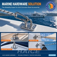 Anneau en D en acier inoxydable 316 pour usage maritime, base diamantée, 90 mm, plaque à œil fixe, boucle, accessoires pour bateaux, yachts et navires