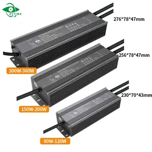 UL CUL FCC SAA Tegangan Konstan 50W 80W 100W 120W 150W 200W 300W 400W IP67 Tahan Air LED Driver 24V 36V 48V