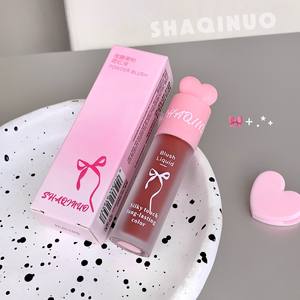 SHAQINUO 6 Couleurs Blush Liquide Mat Haute Qualité Imperméable <span class=keywords><strong>Contouring</strong></span> Naturel Toucher Soie Couleur Longue Durée Faible MOQ Vente en Gros - Product Image 4