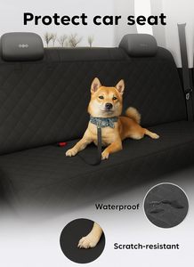 Housse de siège de voiture étanche noire pour animaux de compagnie, taille universelle, housse de siège de voiture pour <span class=keywords><strong>chien</strong></span>, protection de siège arrière pour SUV et camion - Product Image 4