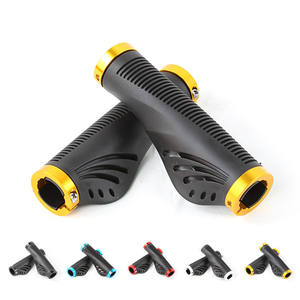 Mountain <b>Bike</b> Handlebar Grips 22.2mm Tpr Rubber With Aluminum Ends For Mountain <b>Bikes</b> - Product Image 1