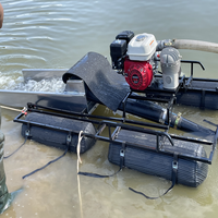 Drague à siphon pour l'or de 4 pouces, machine portable de lavage d'or, dragage de sable de rivière, moteur à essence pour l'extraction d'or avec compresseur