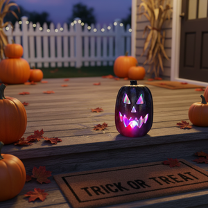Custom Halloween Jack-o-lantern LED Party Decorations Wholesale Plastic Halloween Pumpkin Lamp - Product Image 1