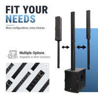 [Nuevo] Sistema de Sonido Profesional Accuracy Pro Audio AC63, Columna Line Array Activa y Portátil