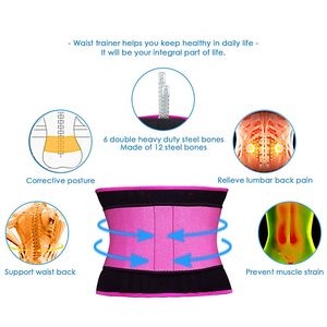 <span class=keywords><strong>Double</strong></span> Pull Sports Sweat Taille Taille Néoprène Matériau Perte de Poids <span class=keywords><strong>Ceinture</strong></span> Workout Waist Trimmer - Product Image 5