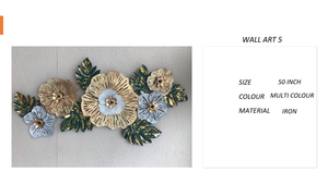 Modern Floral Metal Wall <b>Art</b> Sculpture Handmade Wedding Wall Hanging for Living Room Bedroom Office - Product Image 6