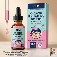 Gouttes de vitamines B chélatées personnalisées de 30 ml pour enfants, très demandées, pour soutenir la supplémentation nutritionnelle quotidienne et l'énergie des enfants