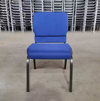 Silla de Iglesia de Alta Calidad, Estilo Moderno, Apilable con Estructura de Metal, de Fábrica al por Mayor, Económica, para Púlpito, Teatro y Auditorio