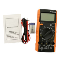 Multimeter Digital DT9205A Harga Terjangkau, Bersertifikasi CE TOP 10 China, 1000V DC/750V AC 0-20A Manual AVO