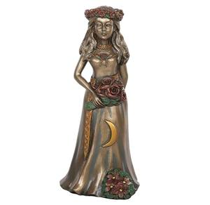 Figurine de <span class=keywords><strong>Tarot</strong></span> d'autel en résine-ensemble de 3 pièces de statues en bronze moulé à froid, design de déesse, Triple lune, cinq pointes - Product Image 3
