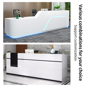 Mostrador de Recepción Moderno y Lujoso en Forma de L, Color Blanco, para Hospital y <span class=keywords><strong>Supermercado</strong></span>, Estilo de Diseño para Oficina - Product Image 2