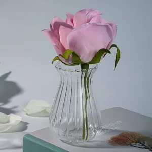 Lusso moderno vaso di cristallo con boccioli di vetro vaso di fiori per la decorazione per la casa matrimonio anniversario decorazione da tavolo regalo perfetto