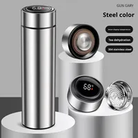 Thermos intelligent avec affichage numérique tactile LED de mesure de la température, en acier inoxydable, séparation du thé de haute valeur