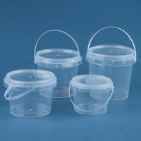 Boîte en plastique transparente très vendue, 300 ml, boîte en plastique de qualité alimentaire, boîte en plastique PP pour glace avec couvercle et poignée, récipient de stockage alimentaire