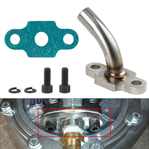 Tubo de drenaje del turbocompresor, brida de acero inoxidable de 14 mm para reparación y reemplazo - Product Image 1