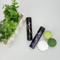 Botol plastik hitam custom 35ml untuk shower gel, sampo, botol kecil untuk kustomisasi, botol sampel untuk pil