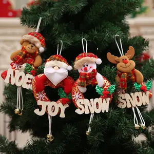 2019 ใหม่คริสต์มาสแขวนตกแต่ง Snowman แขวนเครื่องประดับของขวัญ Santa Claus Elk Reindeer ตุ๊กตาของเล่นตุ๊กตาแขวนตกแต่ง