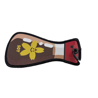 Nouveau dessin animé personnalisé 3D chaussures de transfert de chaleur Patch de broderie porte-clés tissé de haute qualité avec bordure Merrow en forme de coeur