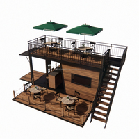 Bar et café mobile moderne en conteneur de 20 pieds, magasin modulaire et mobile à vendre