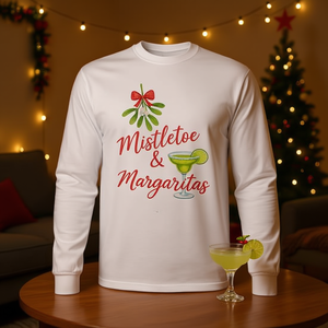 T-shirt à manches longues de Noël Mistletoe And Margaritas - Product Image 3